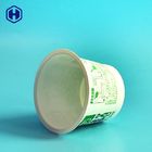 الفريزر الاستخدام IML كوب صغير مستدير حاويات بلاستيكية مقاومة للخدش