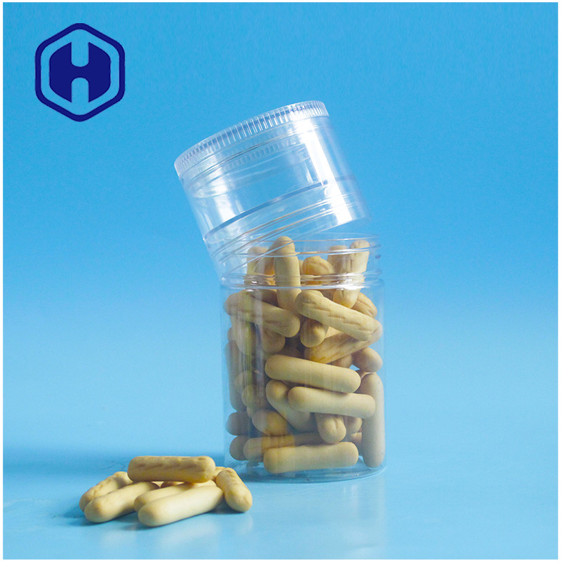 240 مل PET البلاستيك جرة H92mm 2 طبقات غطاء المسمار لصق المربى القضبان البسكويت فارغة