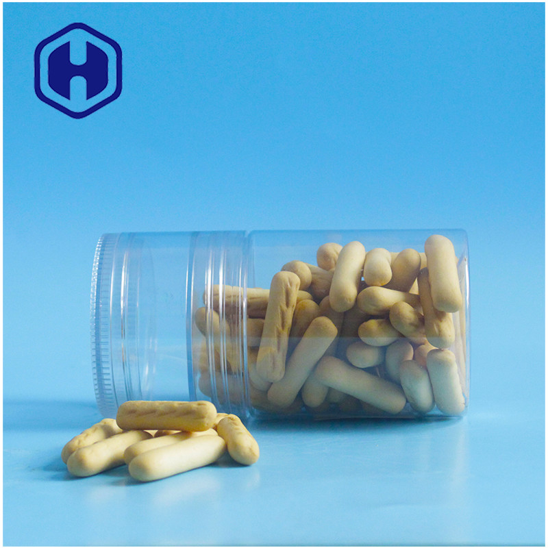 240 مل PET البلاستيك جرة H92mm 2 طبقات غطاء المسمار لصق المربى القضبان البسكويت فارغة
