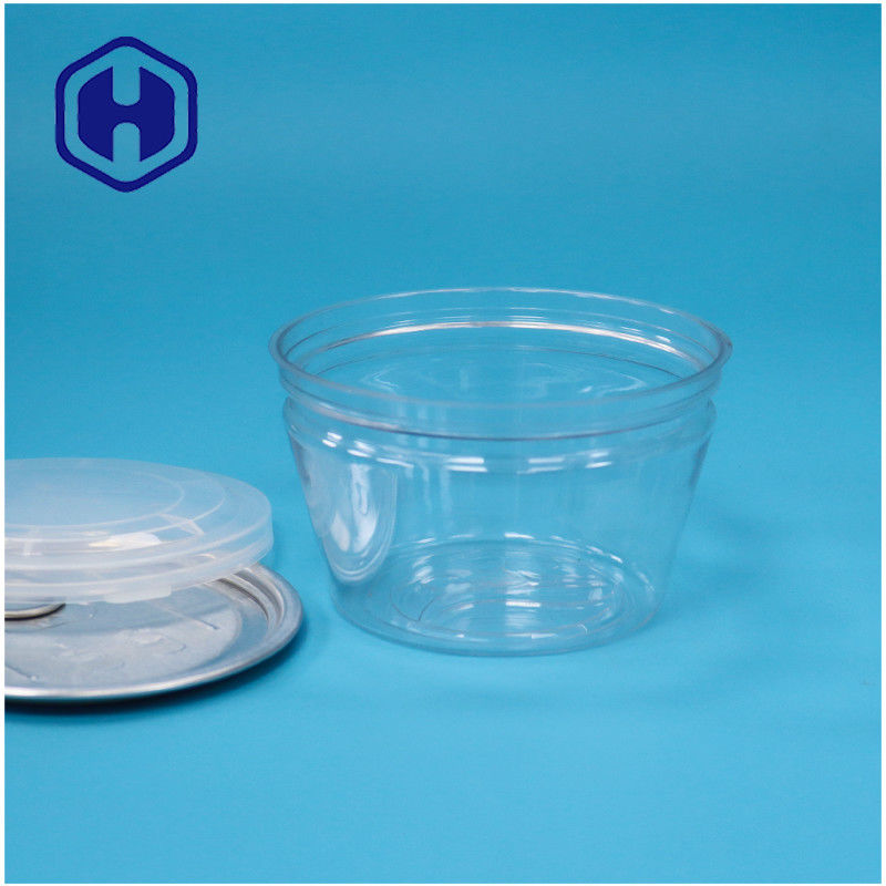 الصف الغذائي الصغير شكل وعاء قابلة للتراص سهلة مفتوحة المأكولات البحرية الأسماك الشفافة البيت البلاستيكية علبة