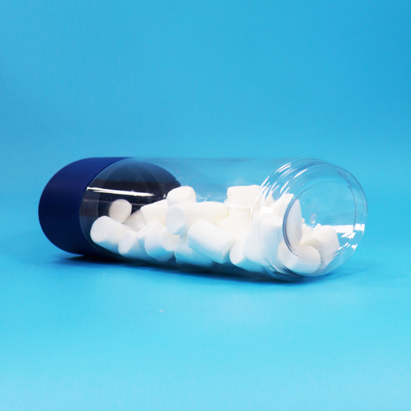 برطمانات حلوى بلاستيكية شفافة على شكل بيضاوي صالحة للأكل من مادة PET مع غطاء مقاوم للعبث