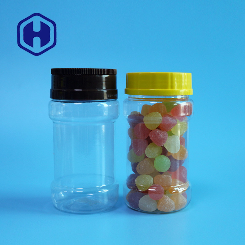 بسكويت حلويات بالجملة 230 مللي غطاء برغي دائري برطمانات بلاستيكية قطر 54 مم