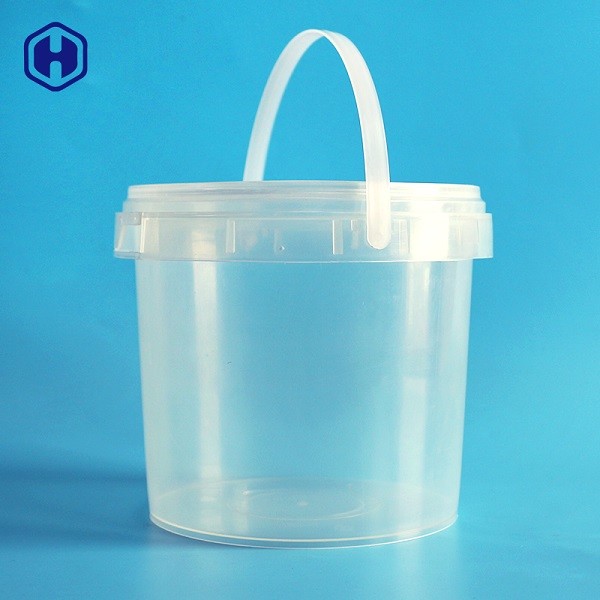 البلاستيك PP واضح الغذاء الصف دلو مقاوم للحرارة مقاوم للماء