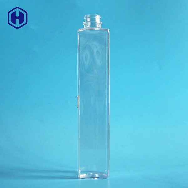 زجاجات بلاستيكية مربعة فارغة معلبة مع برغي غطاء مانع للتسرب