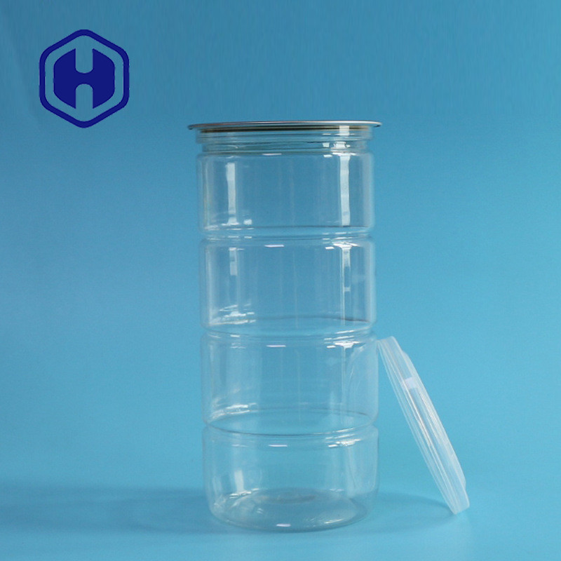 علب بلاستيكية شفافة دائرية خالية من مادة BPA 900 مل 30.7 أوقية رقائق البطاطس وجوز الهند EOE