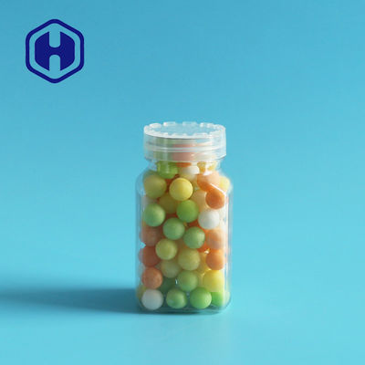 جرة تغليف بلاستيكية صغيرة سعة 100 مل لحبوب الشوكولاتة والحلويات الصغيرة مربعة الشكل