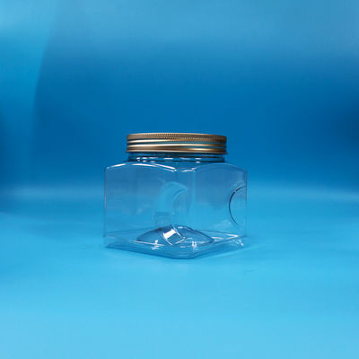 الحلوى الغذاء الوجبات الخفيفة الصف الغذائي بي تي صافي الشكل المربع البلاستيكية العقدة الجرة الألومنيوم غطاء