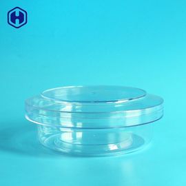 جرة بلاستيكية شفافة مانعة للتسرب اسطوانة بلاستيكية دائرية واسعة الفم