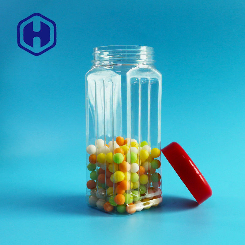 جرة مربعة الشكل للحيوانات الأليفة بطول 171 ملم مكسرات سائبة الكاجو شاي معطر خضروات مجففة 560 مللي غطاء بلاستيكي