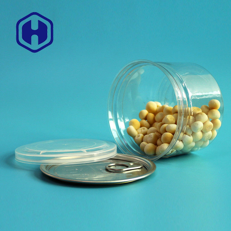 قطط كلب يعالج البسكويت البلاستيكي سهل الفتح مع أغذية الحيوانات الأليفة المستديرة 250 مل 60 ملم ارتفاع