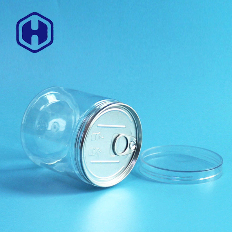 سهل الفتح البلاستيكي الفارغ طعام الحيوانات الأليفة يمكن 360 مل الفواكه الجافة الخضار جولة غطاء المسمار محكم