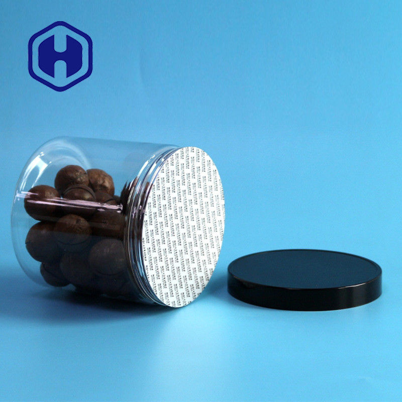 بفتحة واسعة 309 # 740 مل علب بلاستيكية للأغذية المعلبة PET مع غطاء برغي من الألومنيوم