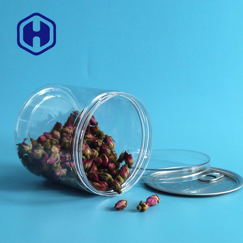 بفتحة واسعة 309 # 740 مل علب بلاستيكية للأغذية المعلبة PET مع غطاء برغي من الألومنيوم