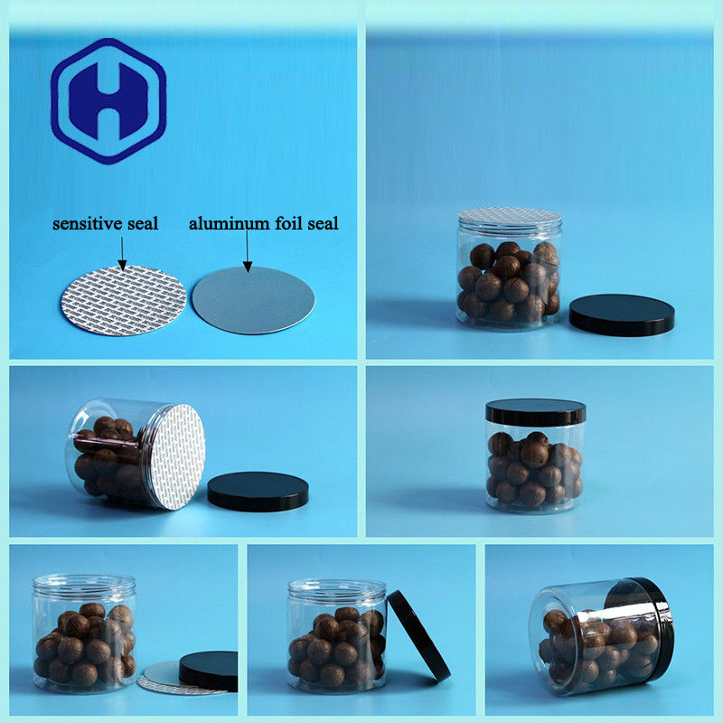 بفتحة واسعة 309 # 740 مل علب بلاستيكية للأغذية المعلبة PET مع غطاء برغي من الألومنيوم