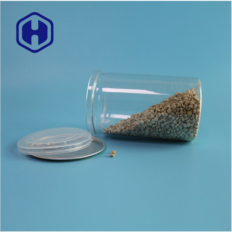 المأكولات البحرية المكسرات الغذائية آمنة شفافة قابلة لإعادة التدوير مستديرة بطاقة PET الغذائية مع نهاية مفتوحة سهلة