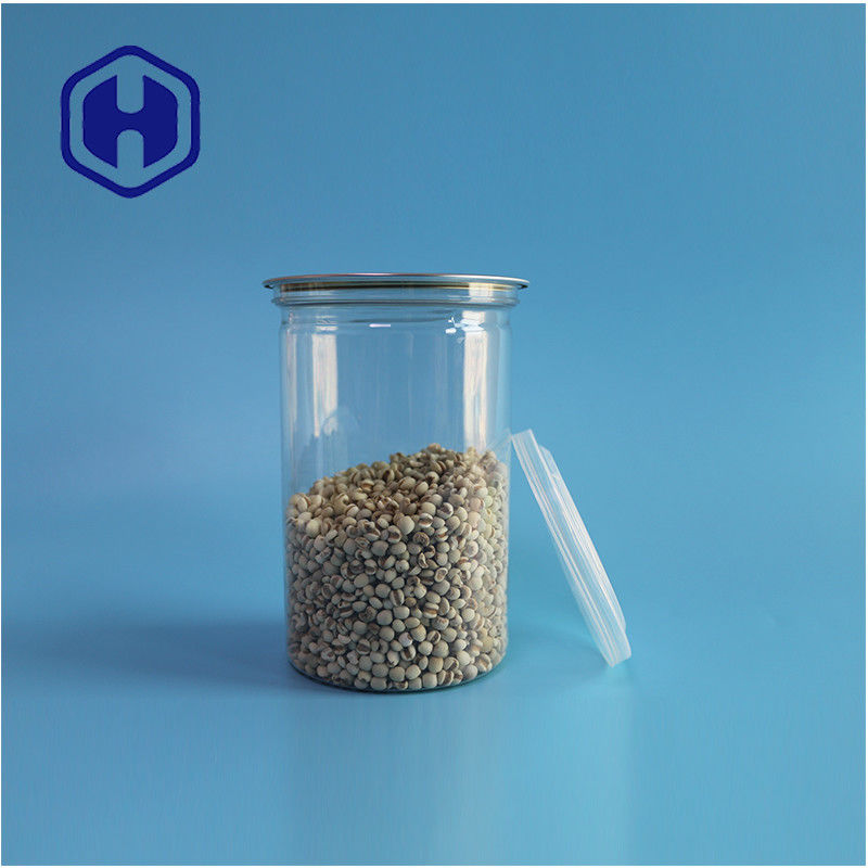 المأكولات البحرية المكسرات الغذائية آمنة شفافة قابلة لإعادة التدوير مستديرة بطاقة PET الغذائية مع نهاية مفتوحة سهلة