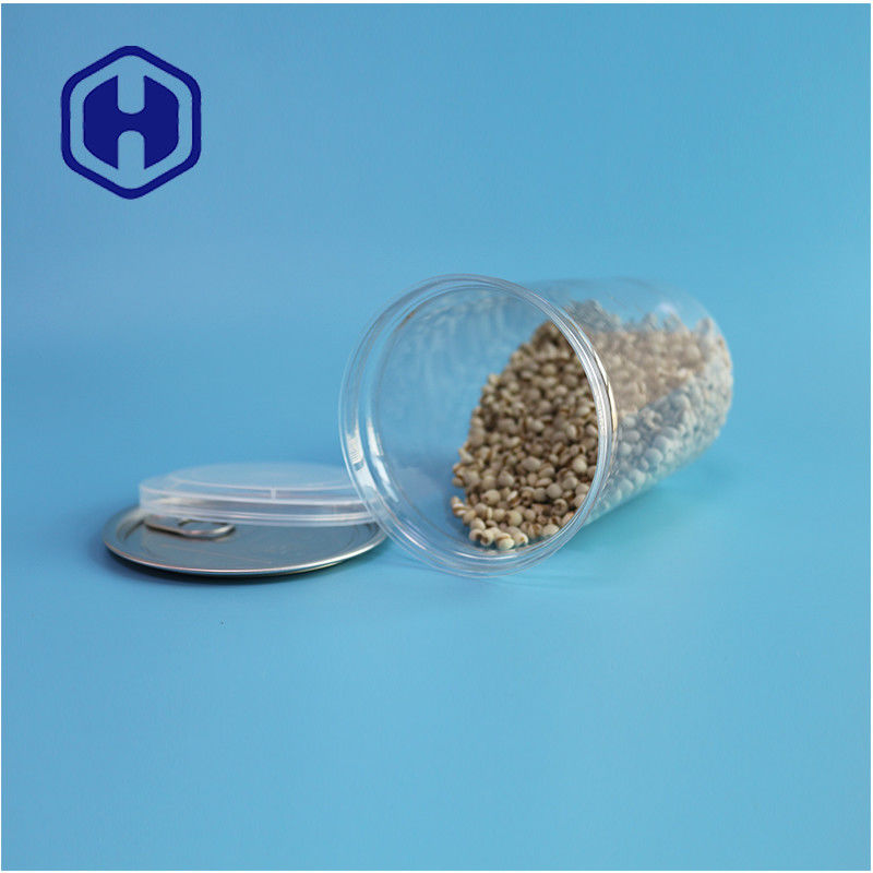 المأكولات البحرية المكسرات الغذائية آمنة شفافة قابلة لإعادة التدوير مستديرة بطاقة PET الغذائية مع نهاية مفتوحة سهلة