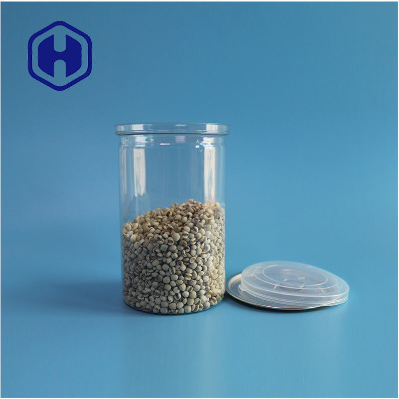 المأكولات البحرية المكسرات الغذائية آمنة شفافة قابلة لإعادة التدوير مستديرة بطاقة PET الغذائية مع نهاية مفتوحة سهلة