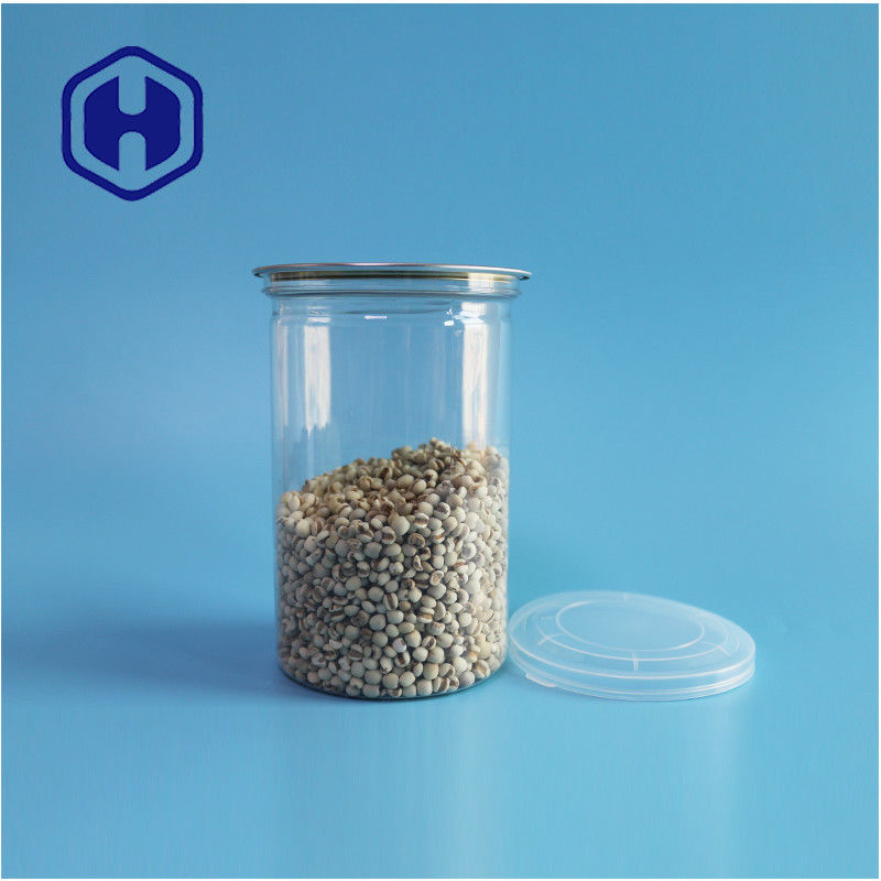 المأكولات البحرية المكسرات الغذائية آمنة شفافة قابلة لإعادة التدوير مستديرة بطاقة PET الغذائية مع نهاية مفتوحة سهلة