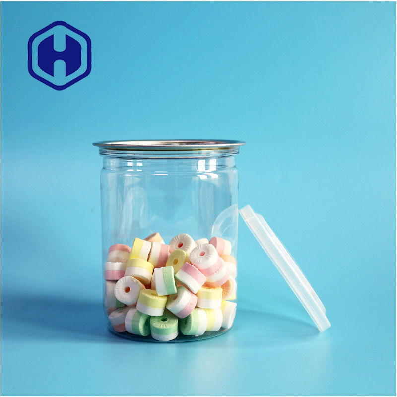 500 مل 17 أوقية سوبر ماركت التعبئة الشفافة البلاستيكية بي تي مع نهاية ألومنيوم مفتوحة بسهولة