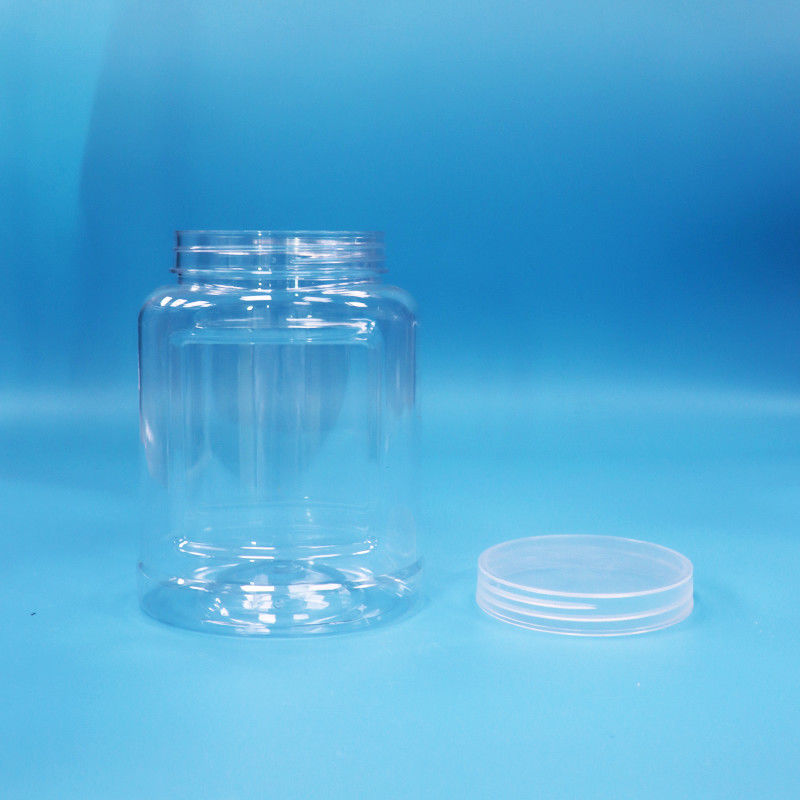 الصف الغذائي القبعة مضادة للتلاعب شفافة بطاقة PET البلاستيكية الجرة للمواد الغذائية المكسرات المعكرونة المعكرونة