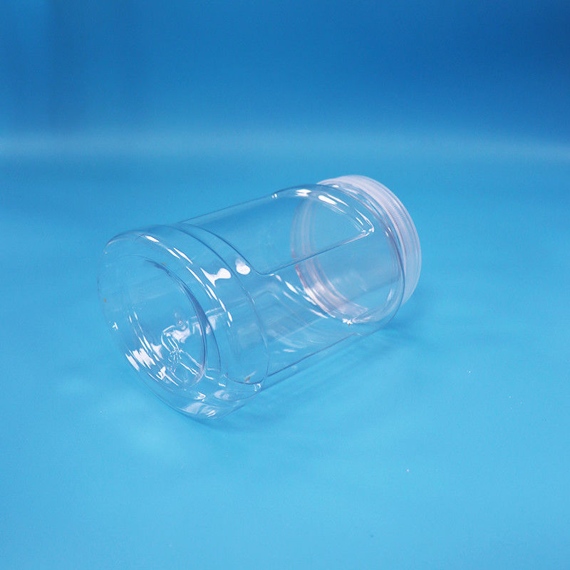 الصف الغذائي القبعة مضادة للتلاعب شفافة بطاقة PET البلاستيكية الجرة للمواد الغذائية المكسرات المعكرونة المعكرونة