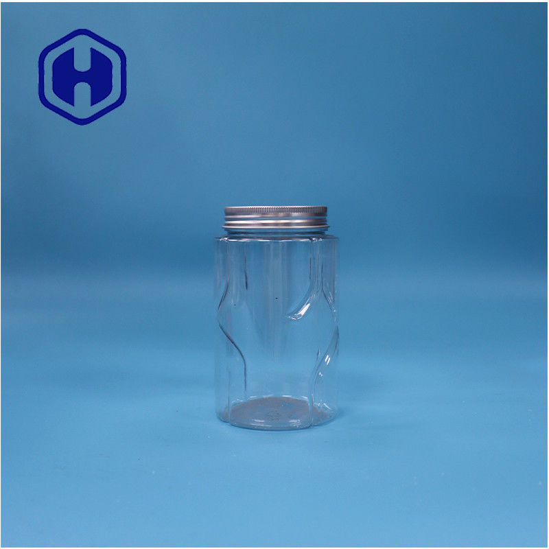 شكل مستدير شفاف المكسرات بي تي النعناع الحلويات السكر طعام الأطفال جرة الألومنيوم الغطاء العلوي