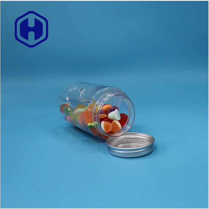 شكل مستدير شفاف المكسرات بي تي النعناع الحلويات السكر طعام الأطفال جرة الألومنيوم الغطاء العلوي