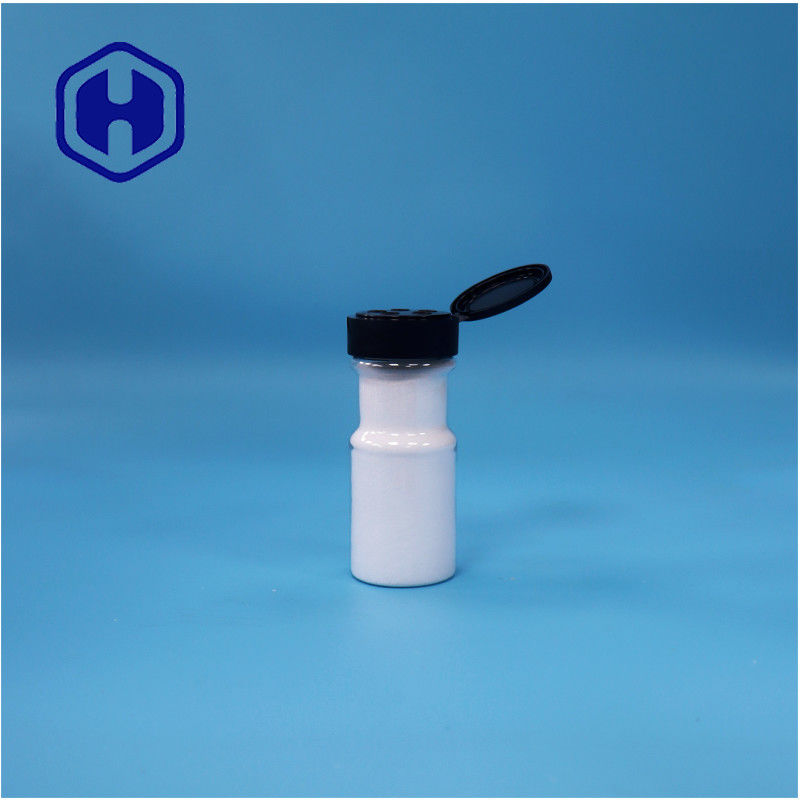 منتصف شفاف مادة بلاستيكية الملح الذرة النشا الصف الغذائي التوابل الجرة Flip Top Cap