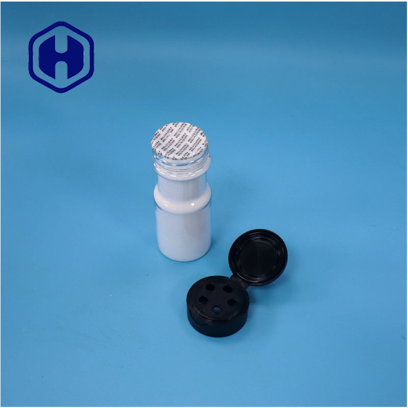 منتصف شفاف مادة بلاستيكية الملح الذرة النشا الصف الغذائي التوابل الجرة Flip Top Cap