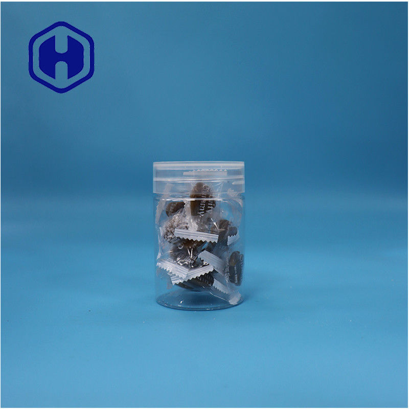 شكل مستدير بلاستيكي شفاف بطاطس حلوى الحلوى المكسرات الفلفل الجرة مسطحة المسمار الغطاء العلوي