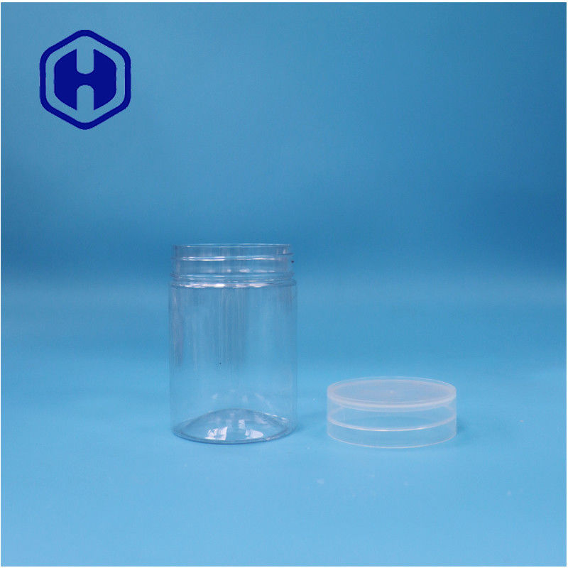 شكل مستدير بلاستيكي شفاف بطاطس حلوى الحلوى المكسرات الفلفل الجرة مسطحة المسمار الغطاء العلوي