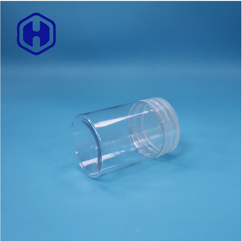 شكل مستدير بلاستيكي شفاف بطاطس حلوى الحلوى المكسرات الفلفل الجرة مسطحة المسمار الغطاء العلوي