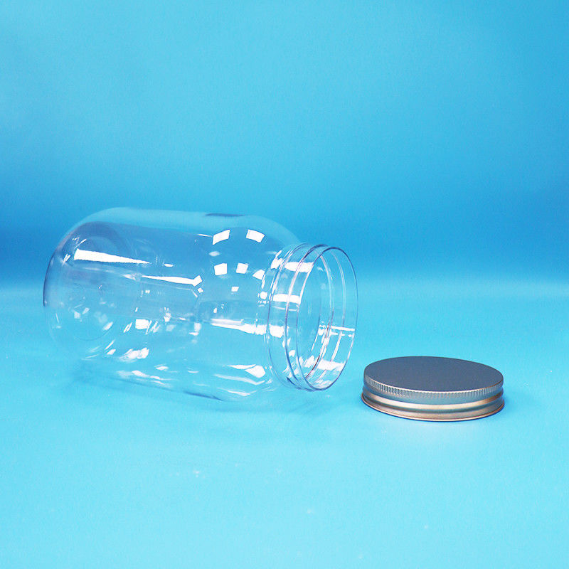 الجودة الغذائية واضحة بي تي إيه بلاستيكية مربعة الجرة المسمار الألومنيوم غطاء مسطح للأطعمة الحلوى المكسرات