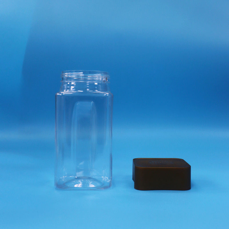 كوكيز واضحة طعام الحلوى الصف الغذائي PET مربع بلاستيكية عبوات التخزين