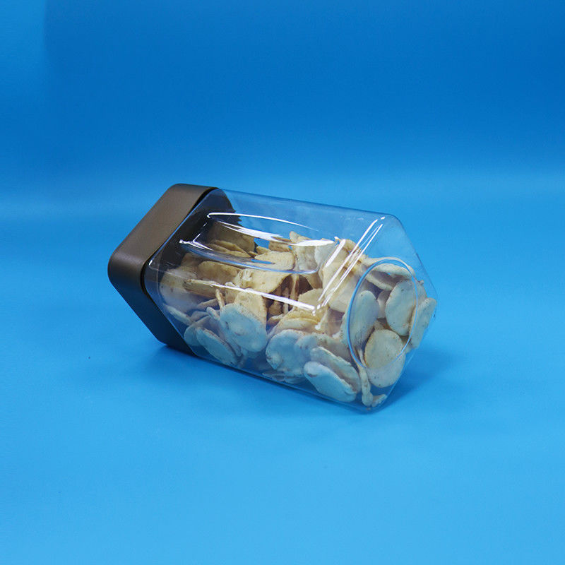 كوكيز واضحة طعام الحلوى الصف الغذائي PET مربع بلاستيكية عبوات التخزين