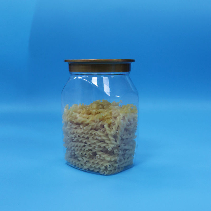 طعام الأطفال عالية الجودة الشفافة البلاستيكية بي تي أوف تخزين الغذاء الجرة الختم غطاء للمكسرات