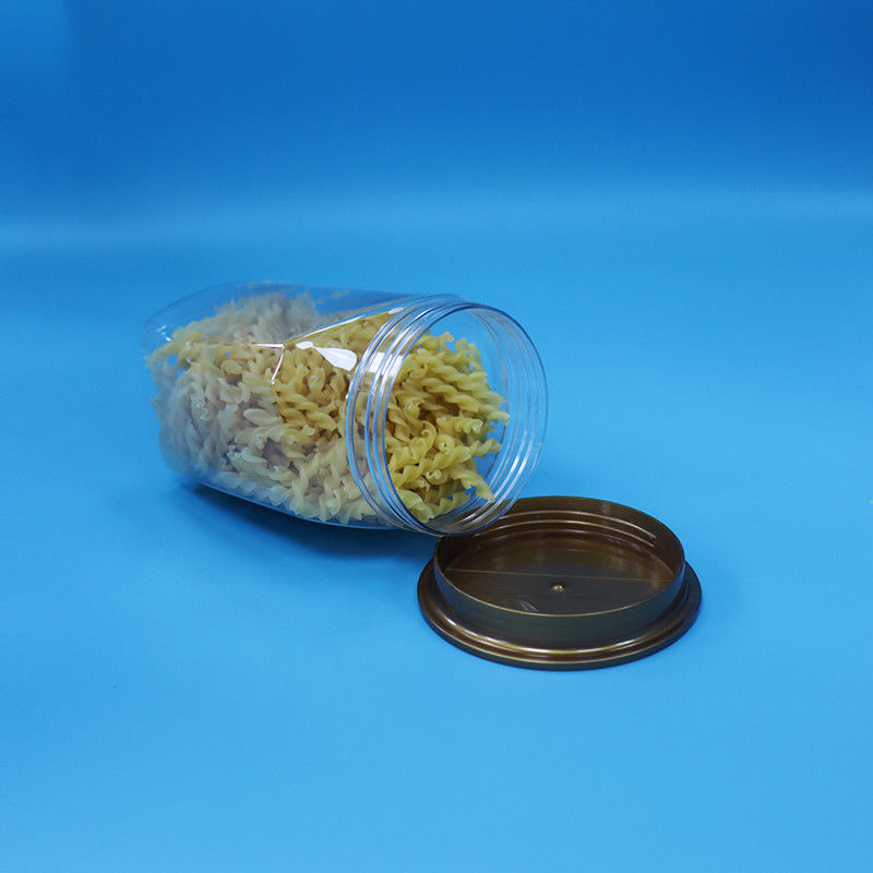 طعام الأطفال عالية الجودة الشفافة البلاستيكية بي تي أوف تخزين الغذاء الجرة الختم غطاء للمكسرات