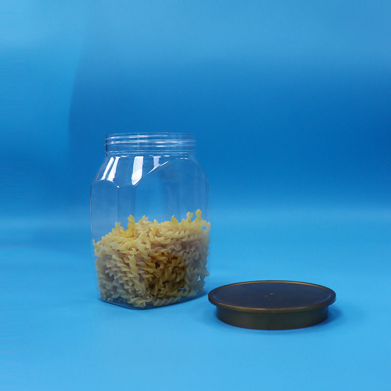 طعام الأطفال عالية الجودة الشفافة البلاستيكية بي تي أوف تخزين الغذاء الجرة الختم غطاء للمكسرات