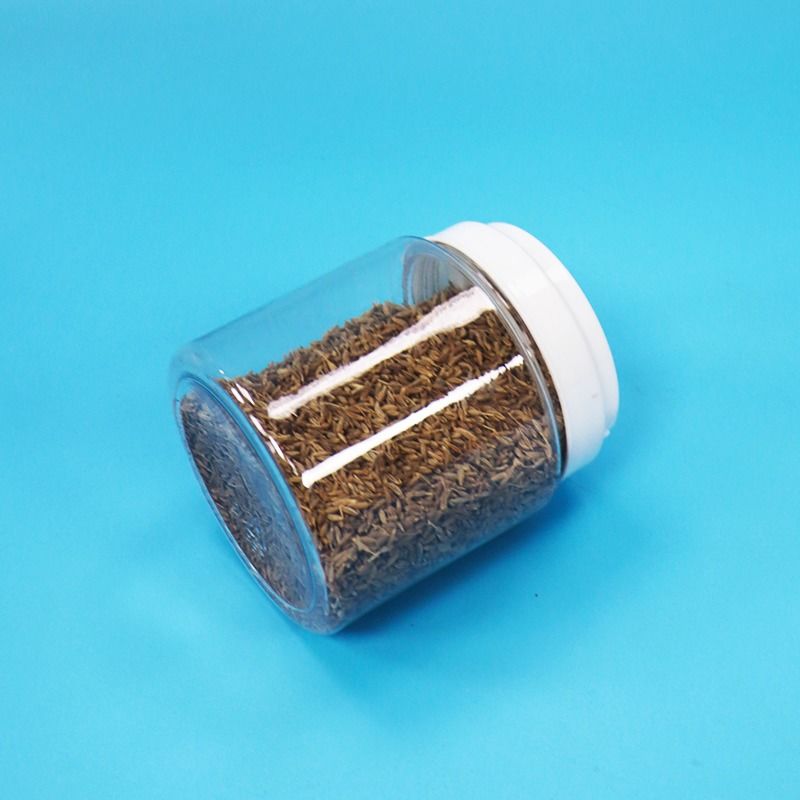 برطمانات بلاستيكية شفافة سهلة الفتح دائرية من البولي إيثيلين تيرفثالات بغطاء لولبي، طعام أطفال، بذور، مكسرات، حلوى