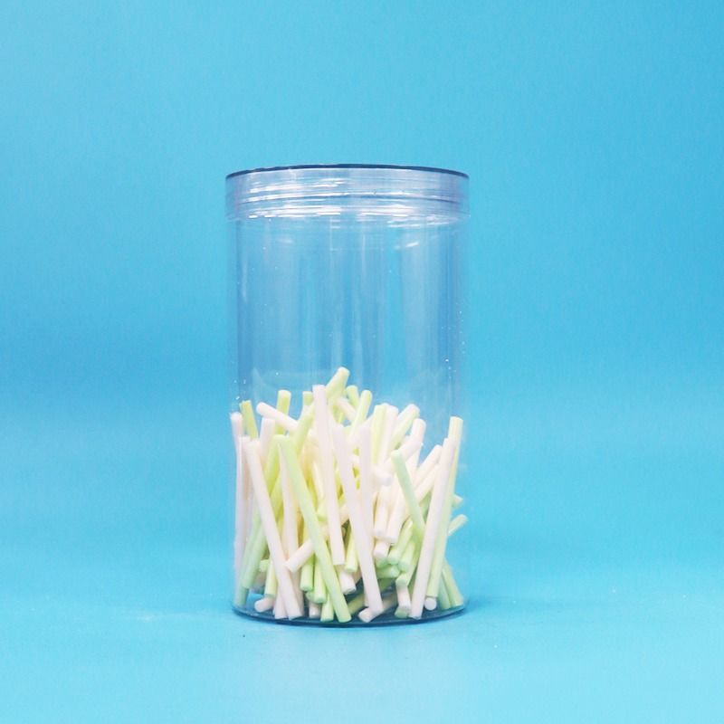 خالية من BPA صافية غطاء المسمار الشفاف شكل مستدير PET البلاستيك الحلوى الكعك المكسرات الجرة