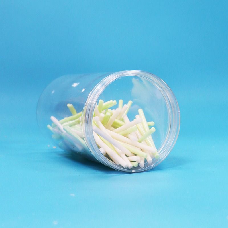 خالية من BPA صافية غطاء المسمار الشفاف شكل مستدير PET البلاستيك الحلوى الكعك المكسرات الجرة