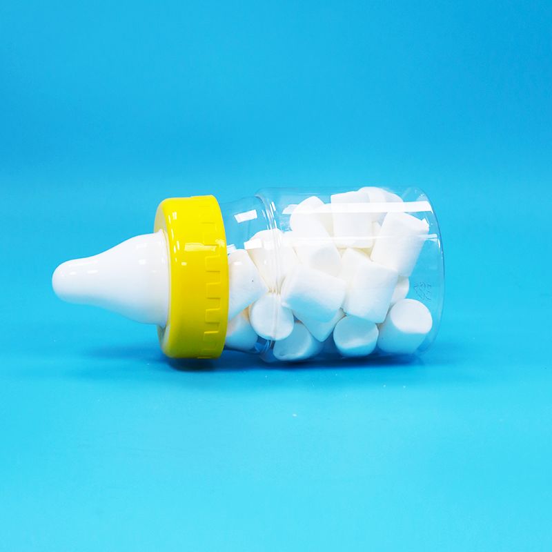 الصف الغذائي الشفاف PET البلاستيك المغلقة الجرة مقبض المسمار الغذائي الكعك الحلوى