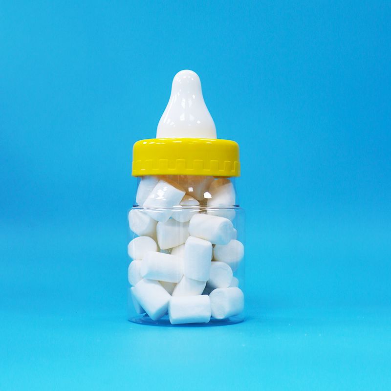 الصف الغذائي الشفاف PET البلاستيك المغلقة الجرة مقبض المسمار الغذائي الكعك الحلوى