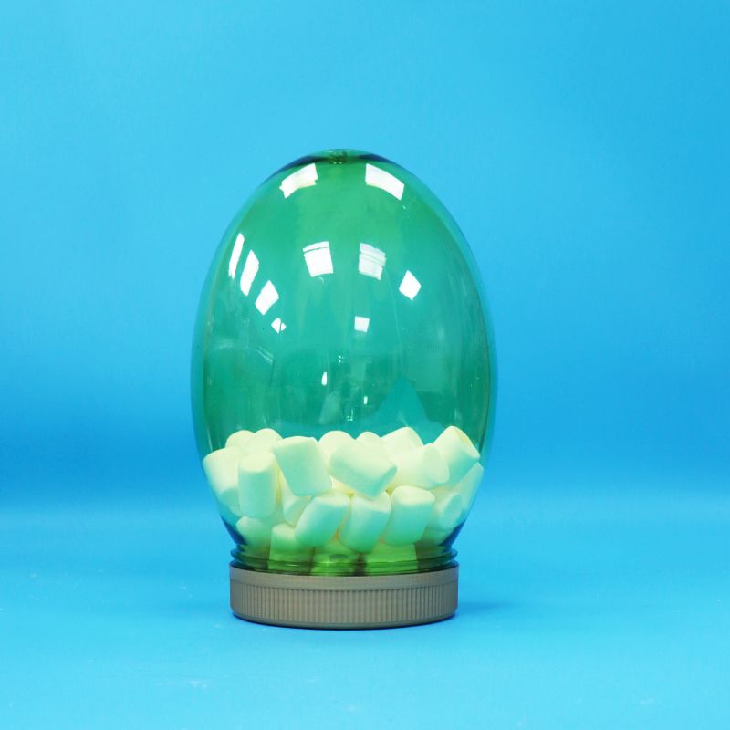 شكل فريد من البلاستيك الشفاف PET درجة الغذاء المكسرات الفستق جرة الحلوى برغي غطاء مسطح