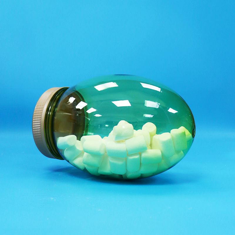 شكل فريد من البلاستيك الشفاف PET درجة الغذاء المكسرات الفستق جرة الحلوى برغي غطاء مسطح