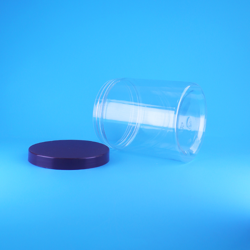 برطمانات بلاستيكية شفافة مستديرة بغطاء مسطح مقاومة للتسرب، مصنوعة من البولي إيثيلين تيرفثالات، خالية من مادة BPA، بتصميم مخصص للفواكه المجففة