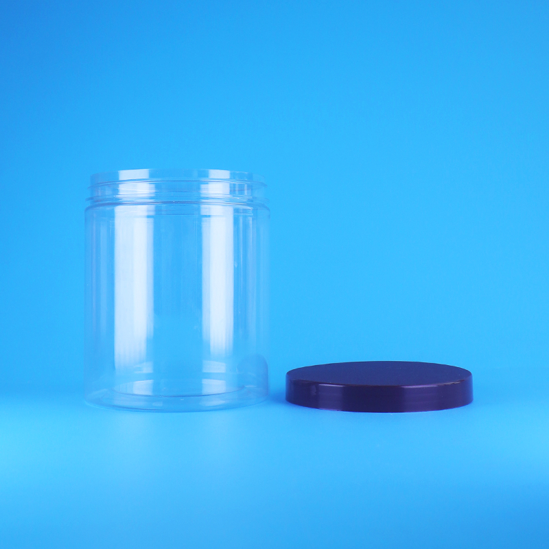 برطمانات بلاستيكية شفافة مستديرة بغطاء مسطح مقاومة للتسرب، مصنوعة من البولي إيثيلين تيرفثالات، خالية من مادة BPA، بتصميم مخصص للفواكه المجففة