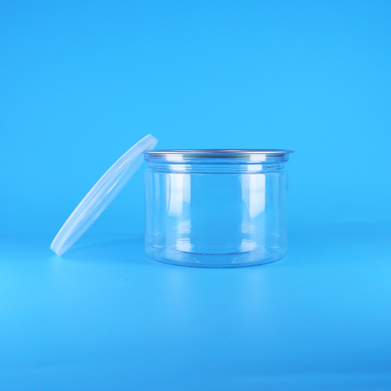 غطاء بلاستيكي دائري من البولي إيثيلين تيرفثالات سهل الفتح لعلب تغليف المواد الغذائية والحلويات والبسكويت والوجبات الخفيفة والشاي