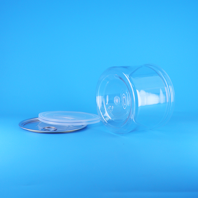 غطاء بلاستيكي دائري من البولي إيثيلين تيرفثالات سهل الفتح لعلب تغليف المواد الغذائية والحلويات والبسكويت والوجبات الخفيفة والشاي